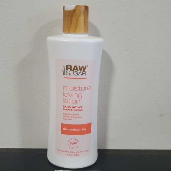 Raw Sugar Moisture Loving Lotion exfoliating AHA/BHA, Clementine + fig 16 fl oz - Picture 1 of 4